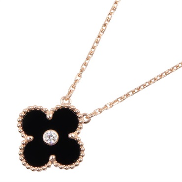 ヴァンクリーフ＆アーペル ヴィンテージアルハンブラ オニキス 1PD ネックレス ネックレス ジュエリー レディース