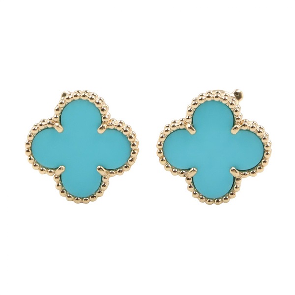 ヴァンクリーフ＆アーペル ヴィンテージアルハンブラ ターコイズ ピアス ピアス ジュエリー レディース