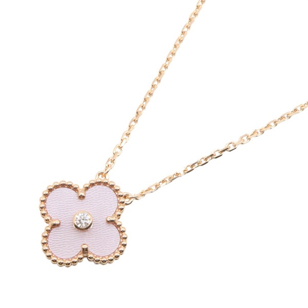 ヴァンクリーフ＆アーペル ヴィンテージアルハンブラ ピンクマザーオブパール 1PD ネックレス ジュエリー レディース VCARPMOP00