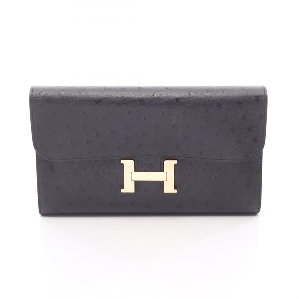 エルメス コンスタンスロング キャバン 二つ折り長財布 財布 レディース