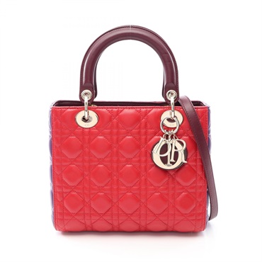 ディオール LADY DIOR レディディオール カナージュ 2WAY ハンドバッグ バッグ レディース