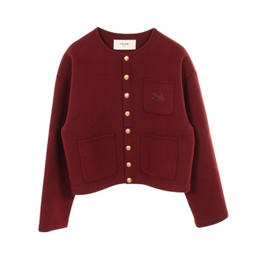 セリーヌ  ノーカラージャケット 衣料品 アウター レディース 2V41E6700