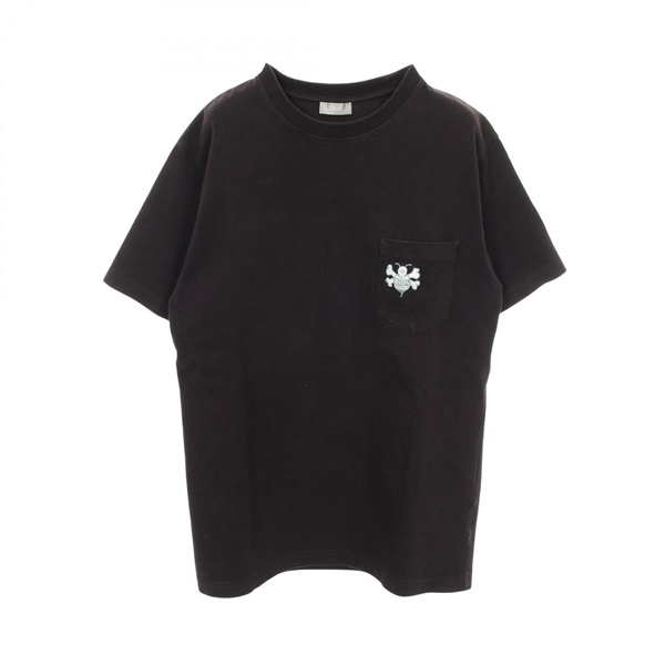 Dior ディオール パッチワーク 刺繍 ストーン付き 長袖Tシャツ S 黒 ディオール(Dior)ディオール DIOR × Shawn Stussy 半袖Tシャツ 衣料品