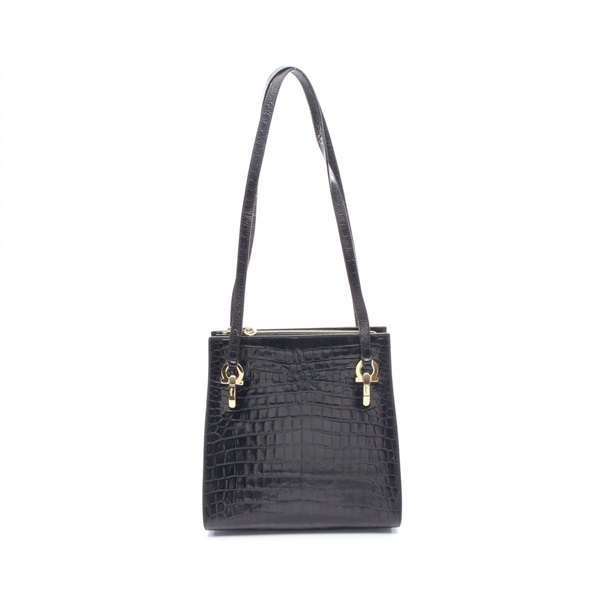 サルヴァトーレフェラガモ ガンチーニ クロコ型押し トートバッグ バッグ レディース