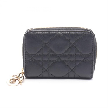 ディオール LADY DIOR VOYAGEUR レディディオール ボイジャー カナージュ スモールジップ コインケース 財布 レディース