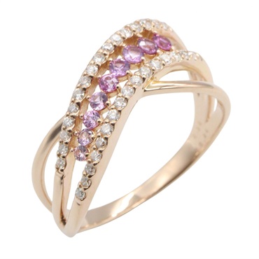 ジュエリー ピンクサファイア ダイヤモンド リング リング・指輪 ジュエリー レディース ｻﾌｧｲｱ 4.0g