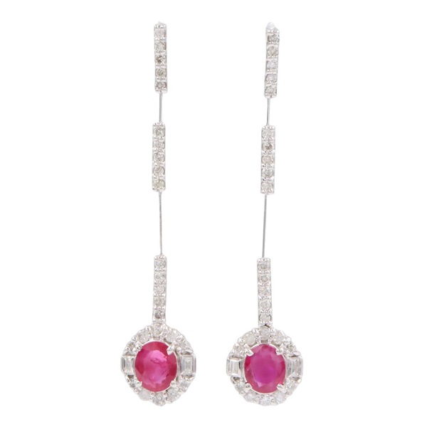 ジュエリー ルビー ダイヤモンド ピアス ピアス ジュエリー レディース ﾙﾋﾞｰ 4.5g