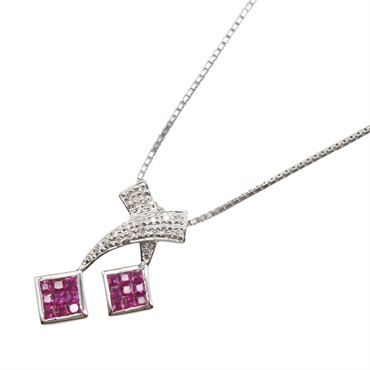 ジュエリー ルビー ダイヤモンド ネックレス ネックレス ジュエリー レディース ﾙﾋﾞｰ 6.9g