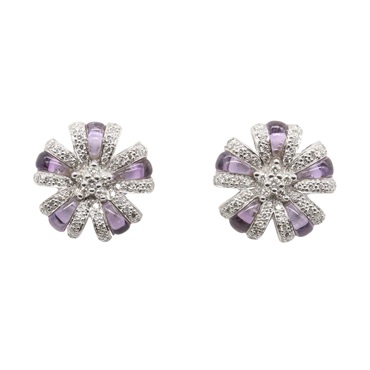 ジュエリー アメジスト ダイヤモンド ピアス ピアス ジュエリー レディース ｱﾒｼﾞｽﾄ 8.9g