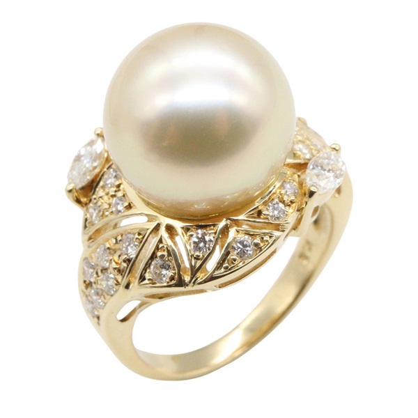 ジュエリー パールリング リング・指輪 ジュエリー レディース ﾊﾟｰﾙ/ﾀﾞｲﾔ 8.9g