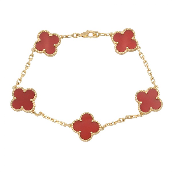 ヴァンクリーフ＆アーペル ヴィンテージアルハンブラ 5モチーフ カーネリアン ブレスレット ブレスレット アクセサリー レディース