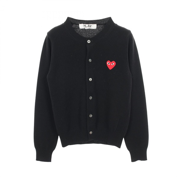 プレイコムデギャルソン レッドハート クルーネック カーディガン 衣料品 トップス レディース