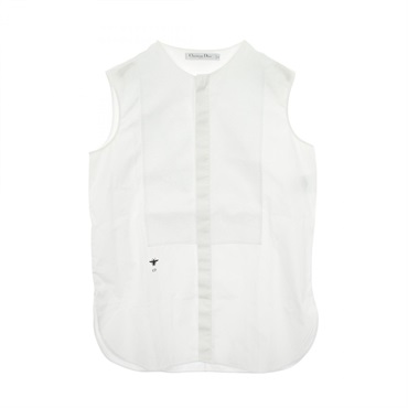 ディオール BEE刺繍 ノースリーブ ブラウス 衣料品 トップス レディース 841B41A3356