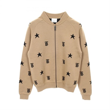 バーバリー TBロゴ スター柄 キッズ ニット ブルゾン 衣料品 アウター レディース 8050336