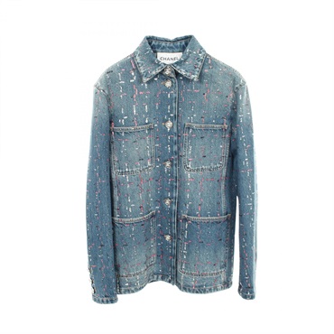 シャネル ココマークボタン スパンコール デニムジャケット 衣料品 アウター レディース P75259V66855
