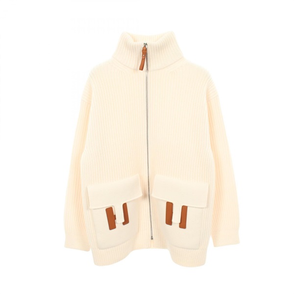 エルメス ラウンジウェア ヴォヤージュ ジップアップ ニット 衣料品 トップス レディース 2H2204DA