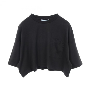 プラダ クロップド丈 半袖Tシャツ 衣料品 トップス レディース 3560A