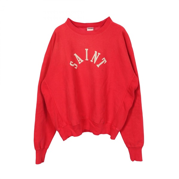 セント マイケル ロゴプリント ダメージ加工 スウェット 衣料品 トップス メンズ