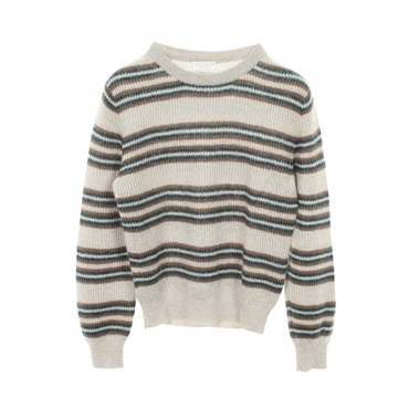 ブルネロクチネリ ボーダー クルーネック ニット 衣料品 トップス レディース