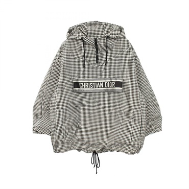 ディオール 千鳥格子 フード付き アノラックジャケット マウンテンパーカー 衣料品 アウター メンズ