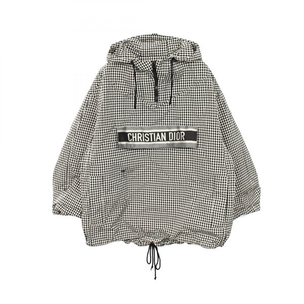 ディオール 千鳥格子 フード付き アノラックジャケット マウンテンパーカー 衣料品 アウター メンズ