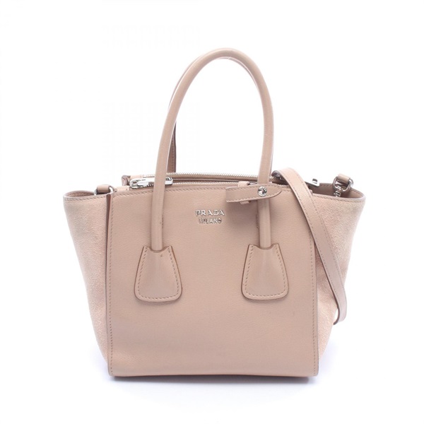 プラダ(PRADA)プラダ GLACE CALF + SCAM 2WAY ハンドバッグ バッグ 