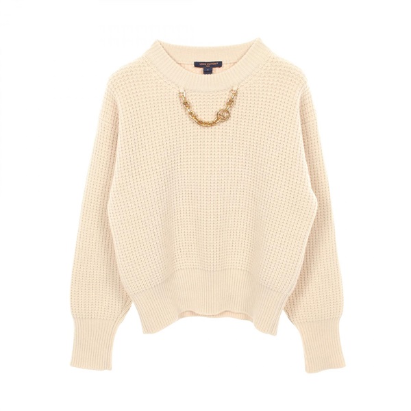 ルイ・ヴィトン チェーン付き クルーネック ニット 衣料品 トップス レディース RW232WB DWF FPKL80