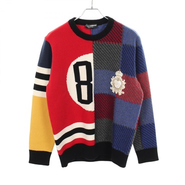 ドルチェアンドガッバーナ ドッキング クルーネック ニット 衣料品 トップス メンズ GXG41Z