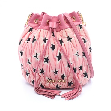 ミュウ ミュウ MATELASSE マテラッセ バケットバッグ 星柄 ショルダーバッグ バッグ レディース 5BE014