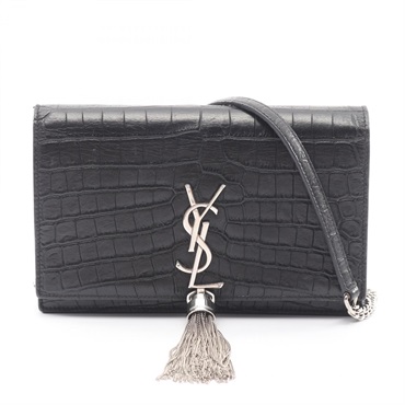 サンローランパリ ケイト タッセル クロコ型押し ショルダーバッグ バッグ レディース 455263