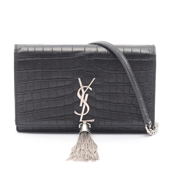 サンローランパリ ケイト タッセル クロコ型押し ショルダーバッグ バッグ レディース 455263