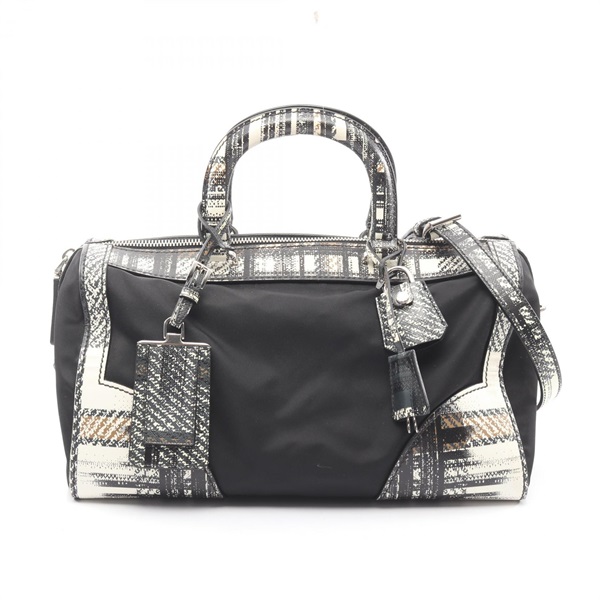 プラダ TESSUTO + SAFFIANO 2WAY ハンドバッグ バッグ レディース 1BB921