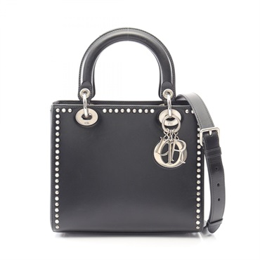 ディオール LADY DIOR レディディオール スタッズ 2WAY ハンドバッグ バッグ レディース