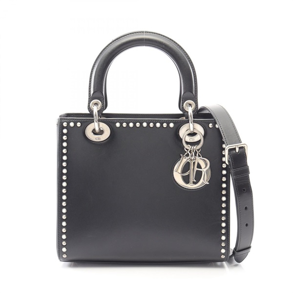ディオール LADY DIOR レディディオール スタッズ 2WAY ハンドバッグ バッグ レディース
