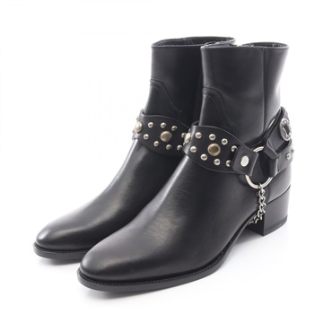 サンローランパリ ワイアット チェーンスタッド ショート ブーツ 靴 レディース