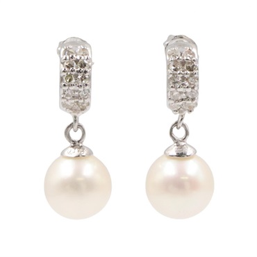 ジュエリー 淡水パール ダイヤモンド ピアス ピアス ジュエリー レディース ﾀﾝｽｲﾊﾟｰﾙ 2.0g