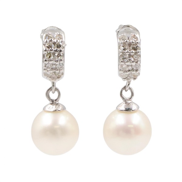 ジュエリー 淡水パール ダイヤモンド ピアス ピアス ジュエリー レディース ﾀﾝｽｲﾊﾟｰﾙ 2.0g