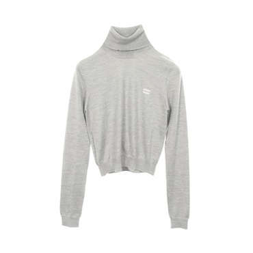 ミュウ ミュウ ロゴ タートルネック ニット 衣料品 トップス レディース MMR424