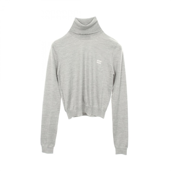 ミュウ ミュウ ロゴ タートルネック ニット 衣料品 トップス レディース MMR424