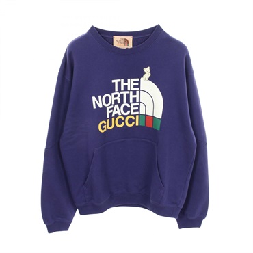 グッチ GUCCI × THE NORTH FACE ロゴプリント ポケット付き スウェット 衣料品 トップス メンズ 617964