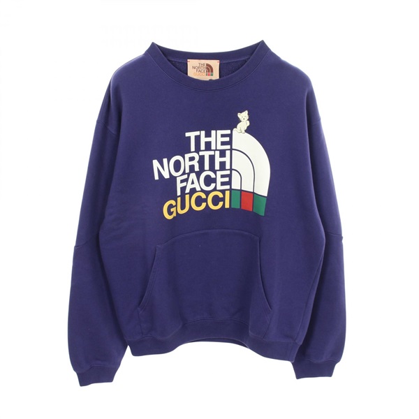 グッチ GUCCI × THE NORTH FACE ロゴプリント ポケット付き スウェット 衣料品 トップス メンズ 617964