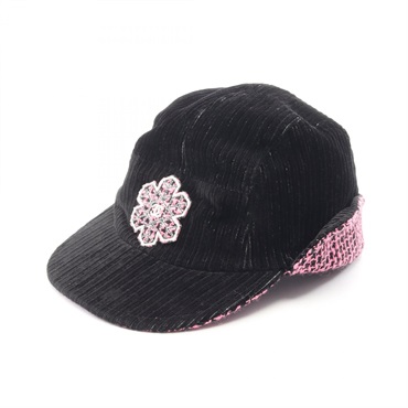 シャネル ココマーク ツイード コーデュロイ キャップ 帽子 レディース