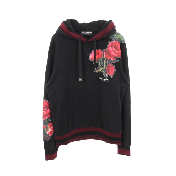 ドルチェアンドガッバーナ ローズパッチ パーカー 衣料品 トップス メンズ
