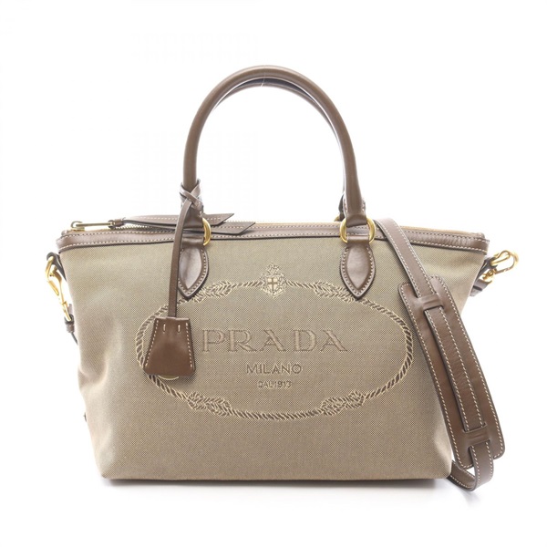 プラダ ロゴジャガード 2WAY ハンドバッグ バッグ レディース