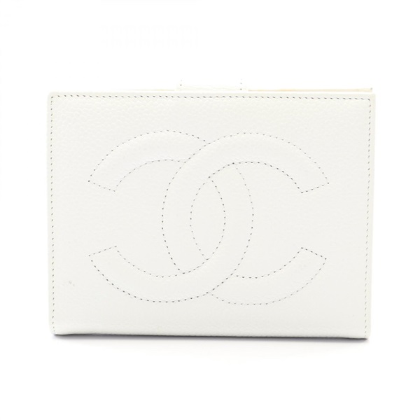 シャネル ココマーク がま口 二つ折り財布 財布 レディース