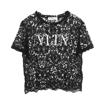 ヴァレンチノ VLTNロゴ 総レース カットソー 衣料品 トップス レディース