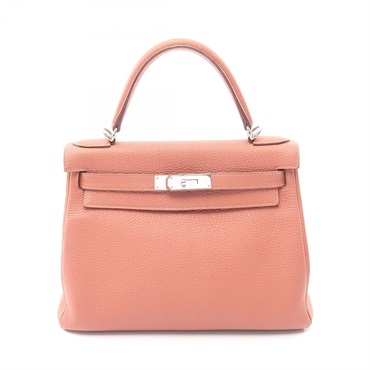 エルメス ケリー28 ローズティー 内縫い 2WAY ハンドバッグ バッグ レディース