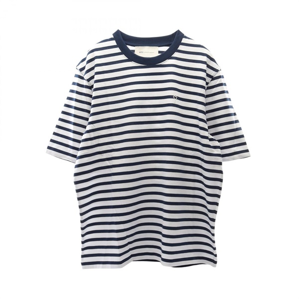 アミ ボクシーフィット マリンボーダー 半袖Tシャツ 衣料品 トップス メンズ レディース UTS374.JE0210A044S