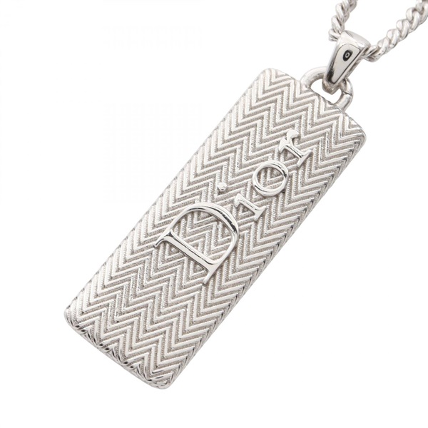 ディオール Guilloche Plate Pendant Necklace ロゴプレート ネックレス ジュエリー メンズ N3599HOMMT000