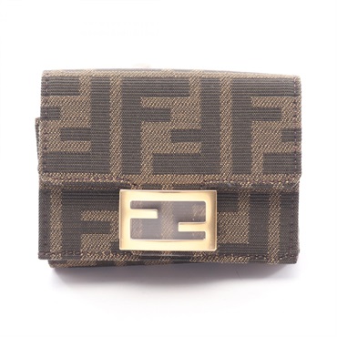 フェンディ バゲット ズッカ 三つ折り財布 財布 レディース 8M0395A98PF0A6E